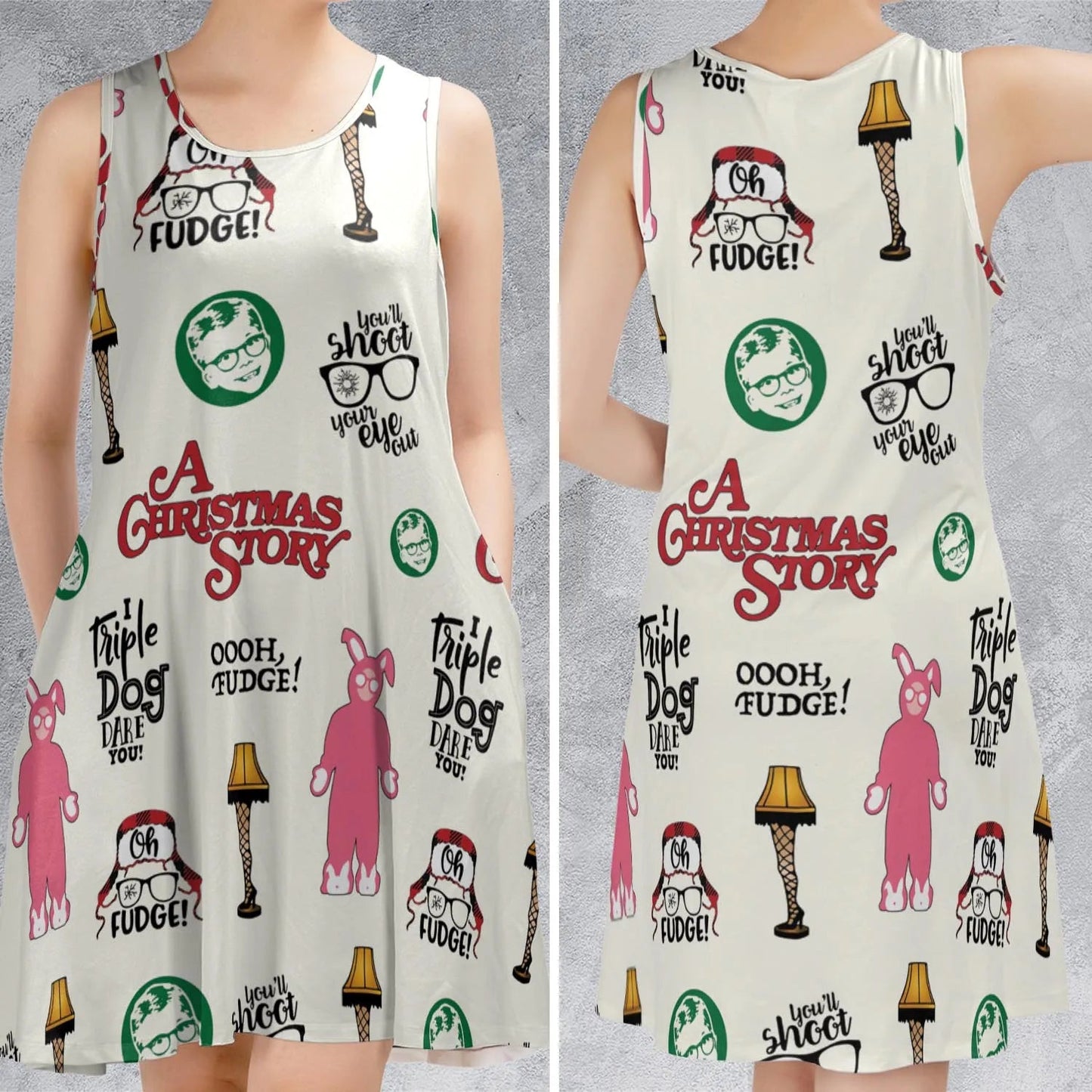 Casual Sleeveless Dress - G74WALPW