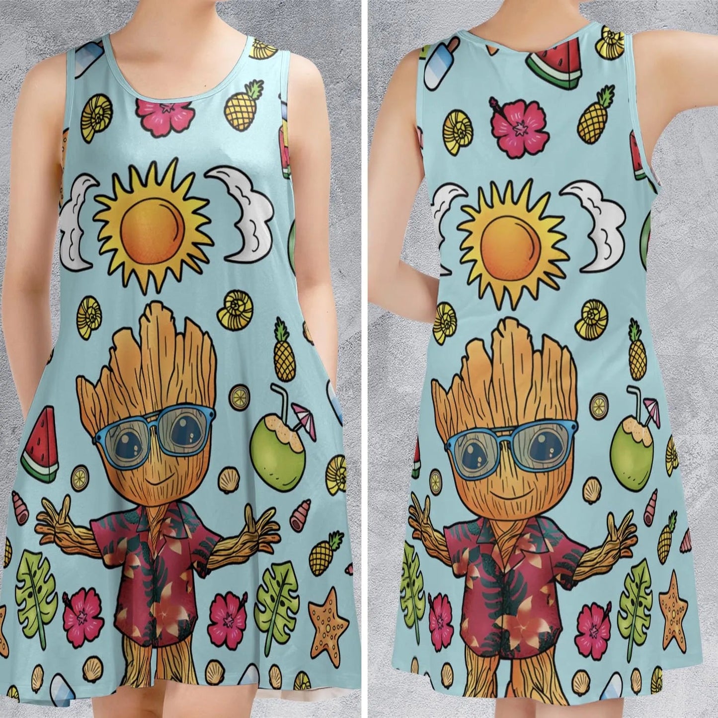 Casual Sleeveless Dress - 313BTGAC