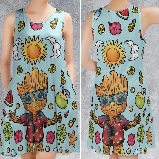 Casual Sleeveless Dress - 313BTGAC