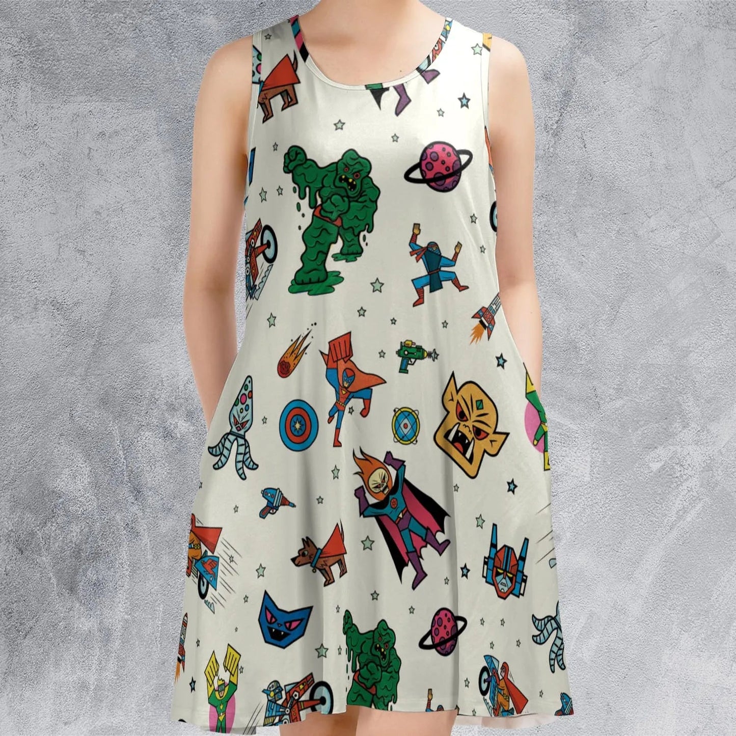 Casual Sleeveless Dress - YQAT5HZQ