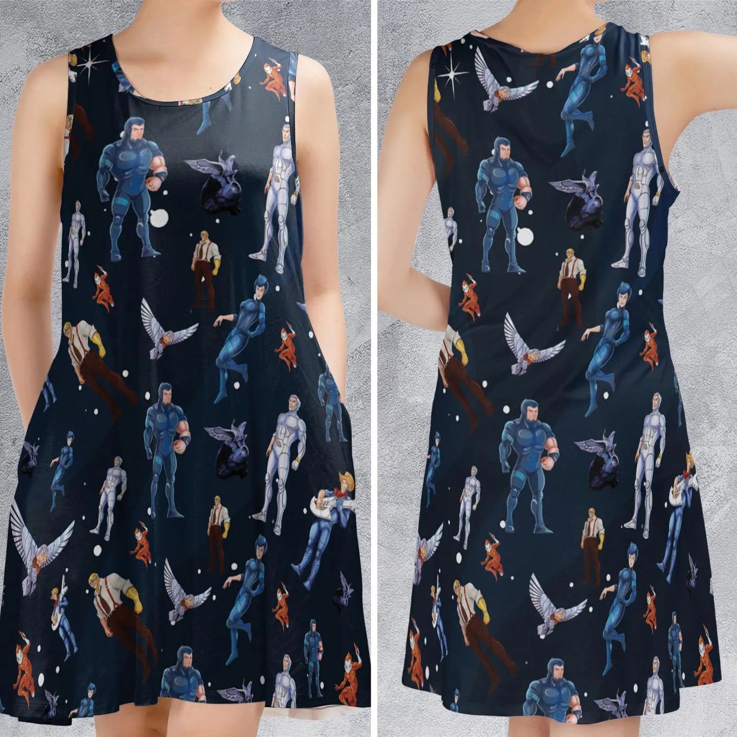 Casual Sleeveless Dress - 33QWA2F6