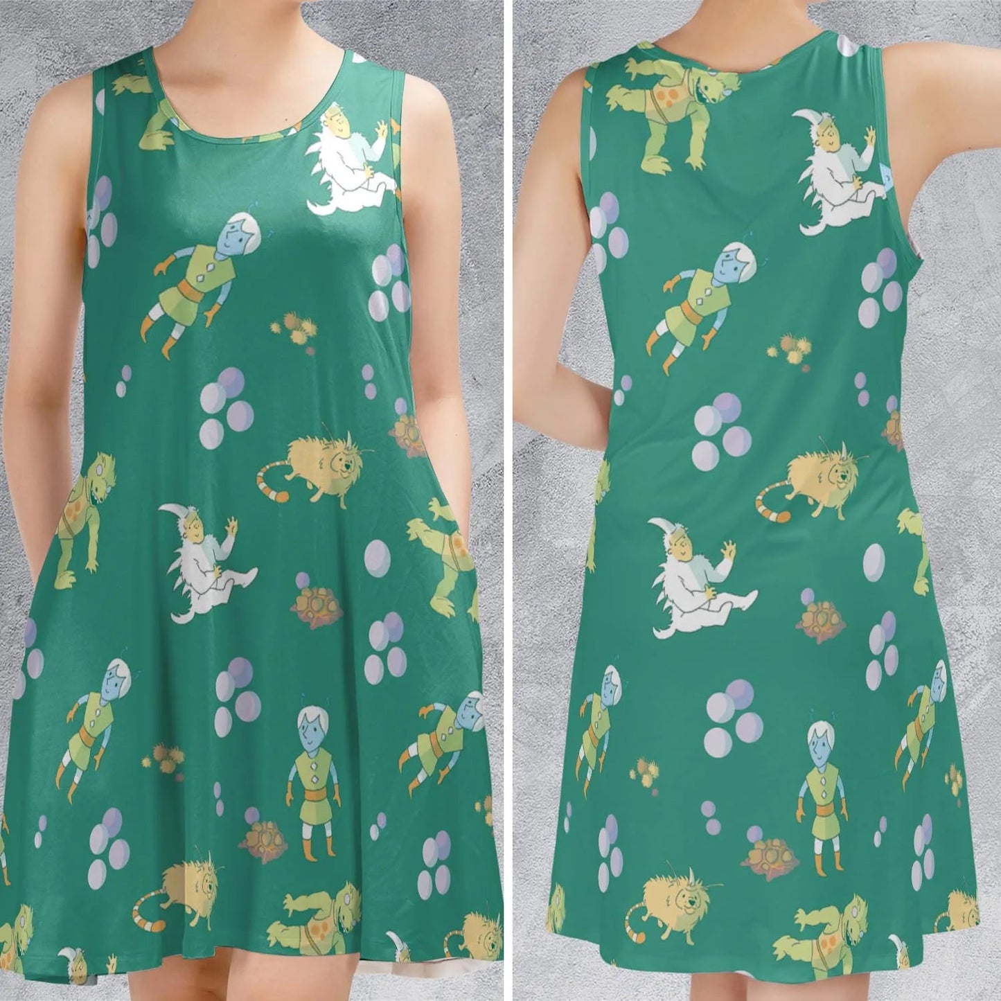Casual Sleeveless Dress - RAXEUDC8