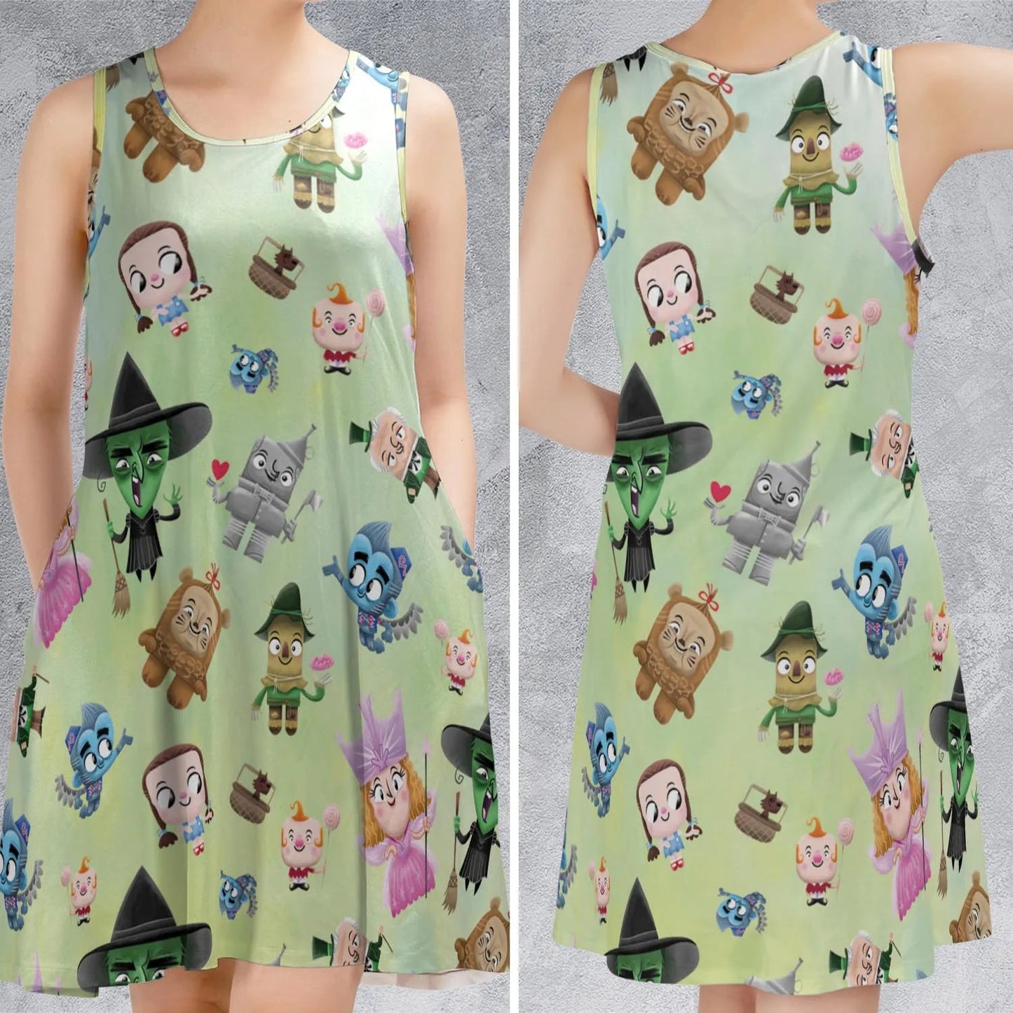 Casual Sleeveless Dress - WKATX3TW