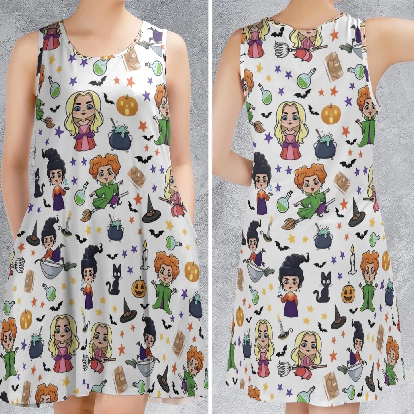 Casual Sleeveless Dress - BDETV9FQ