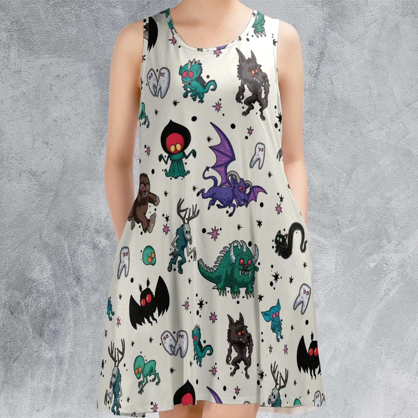 Casual Sleeveless Dress - XEC3W3J8