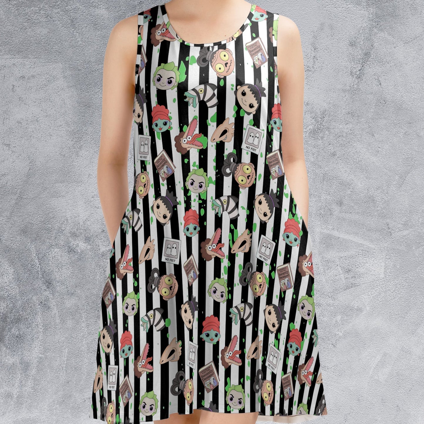 Casual Sleeveless Dress - UZR9SMWX