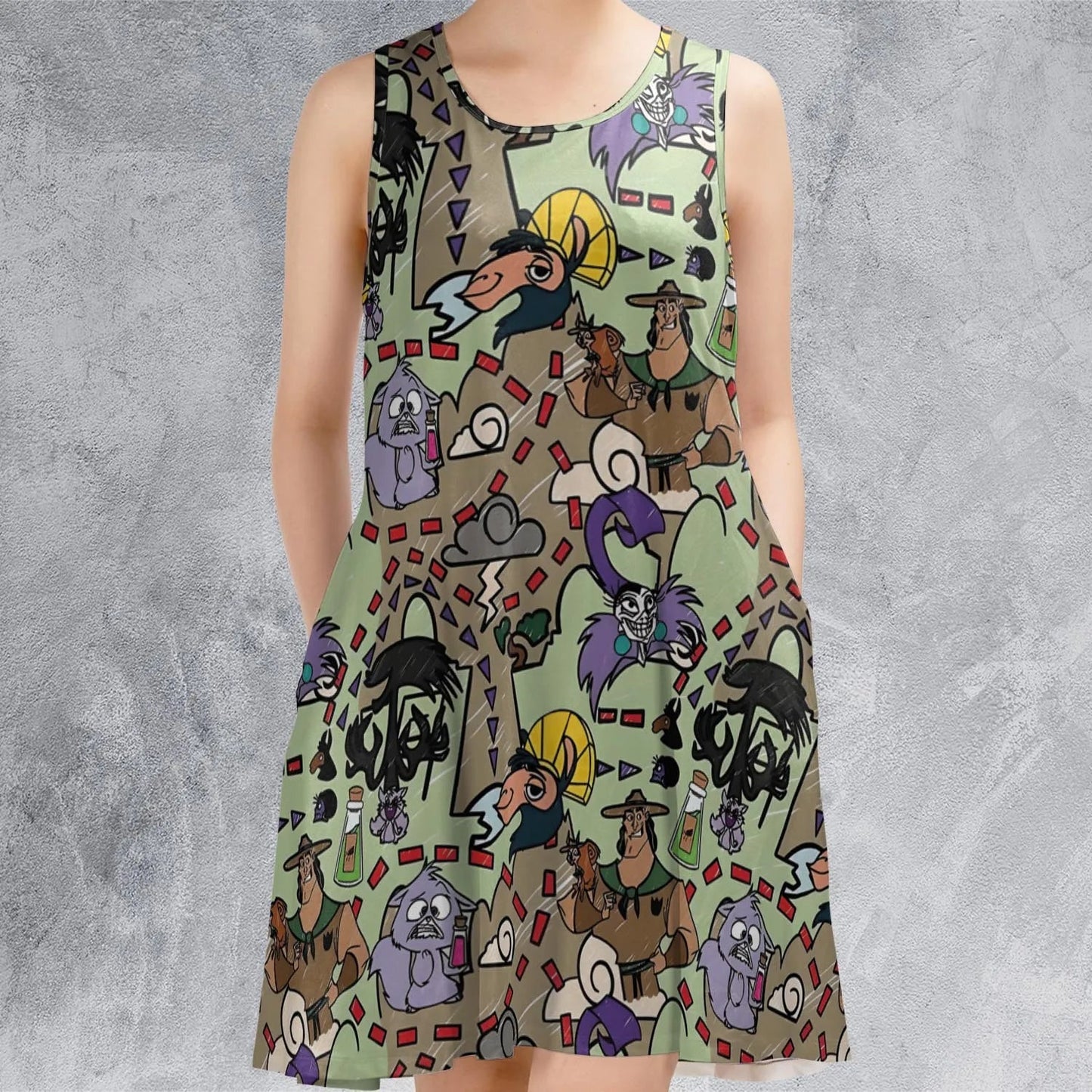 Casual Sleeveless Dress - ZFLVNNXE