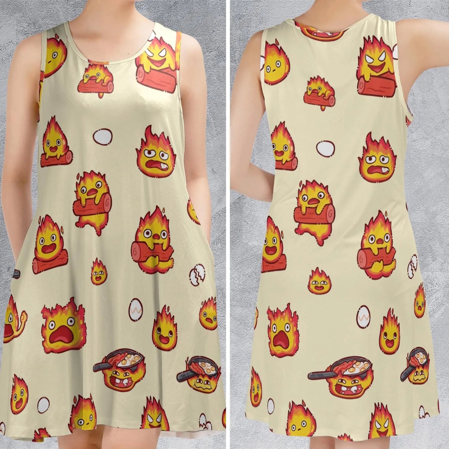 Casual Sleeveless Dress - WRV3LWZX