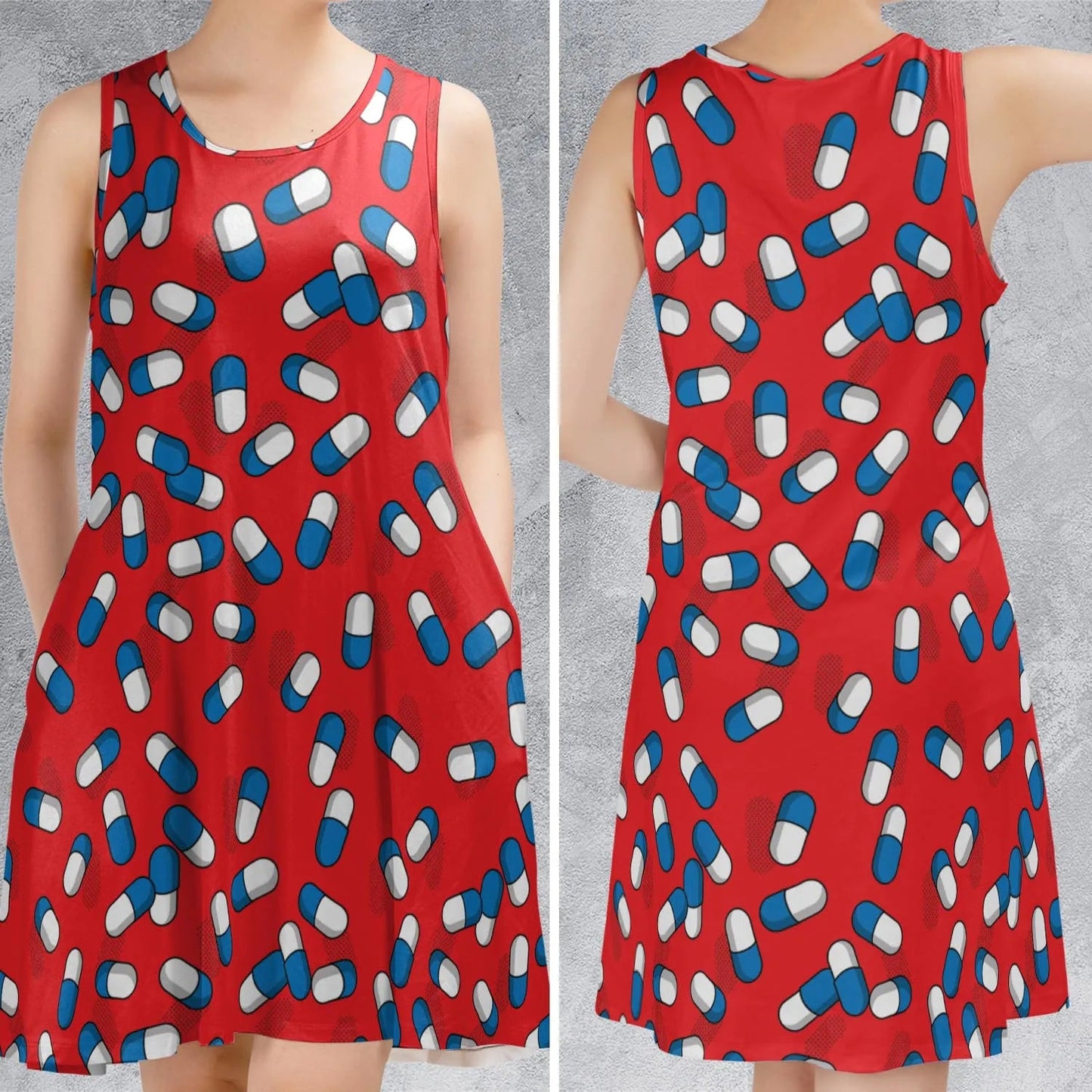 Casual Sleeveless Dress - 2NWSQJRA