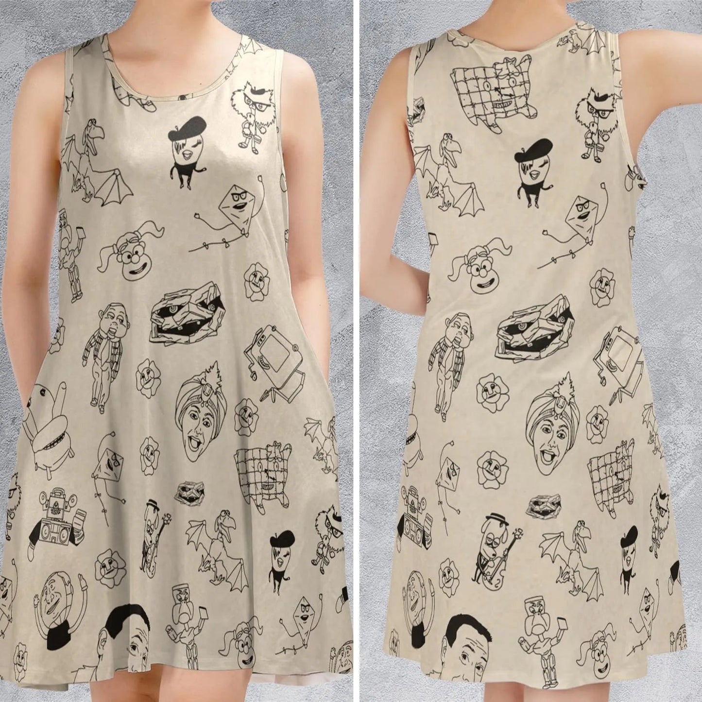 Casual Sleeveless Dress - LXWZ7B91