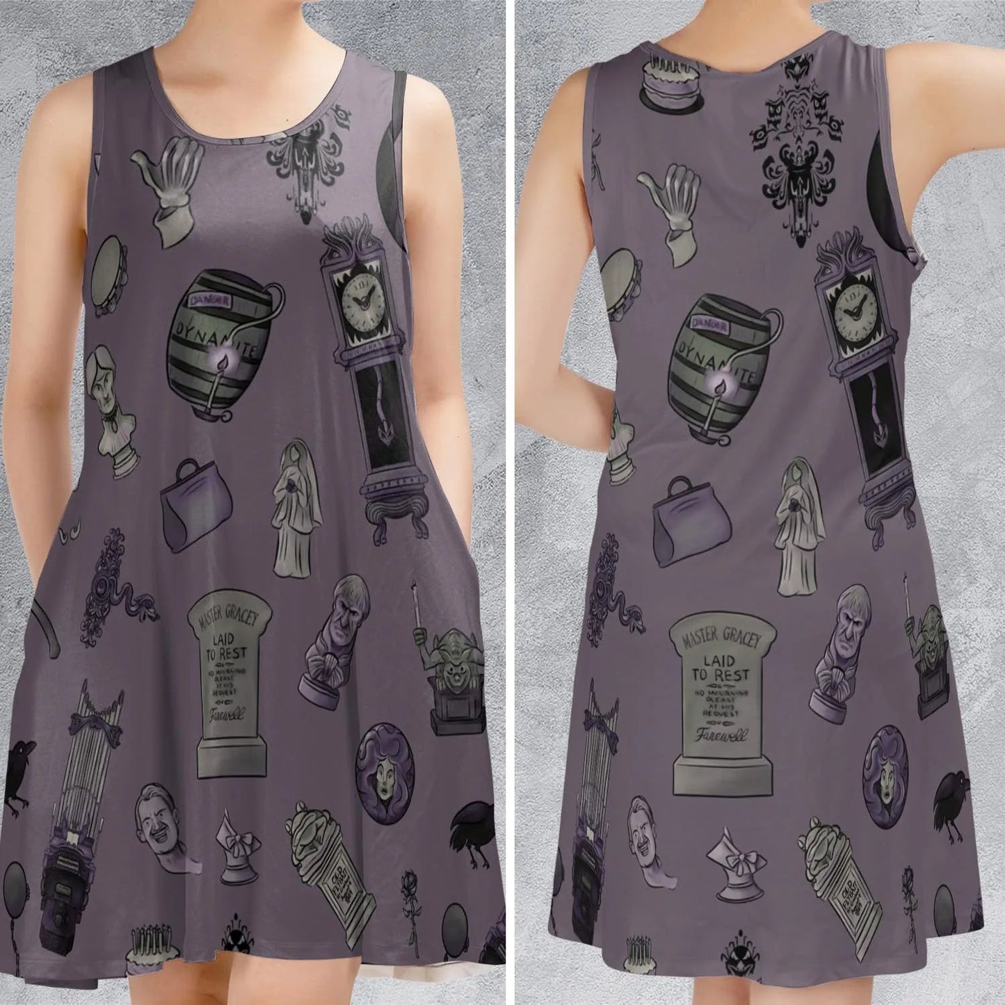 Casual Sleeveless Dress - QQC84TEY