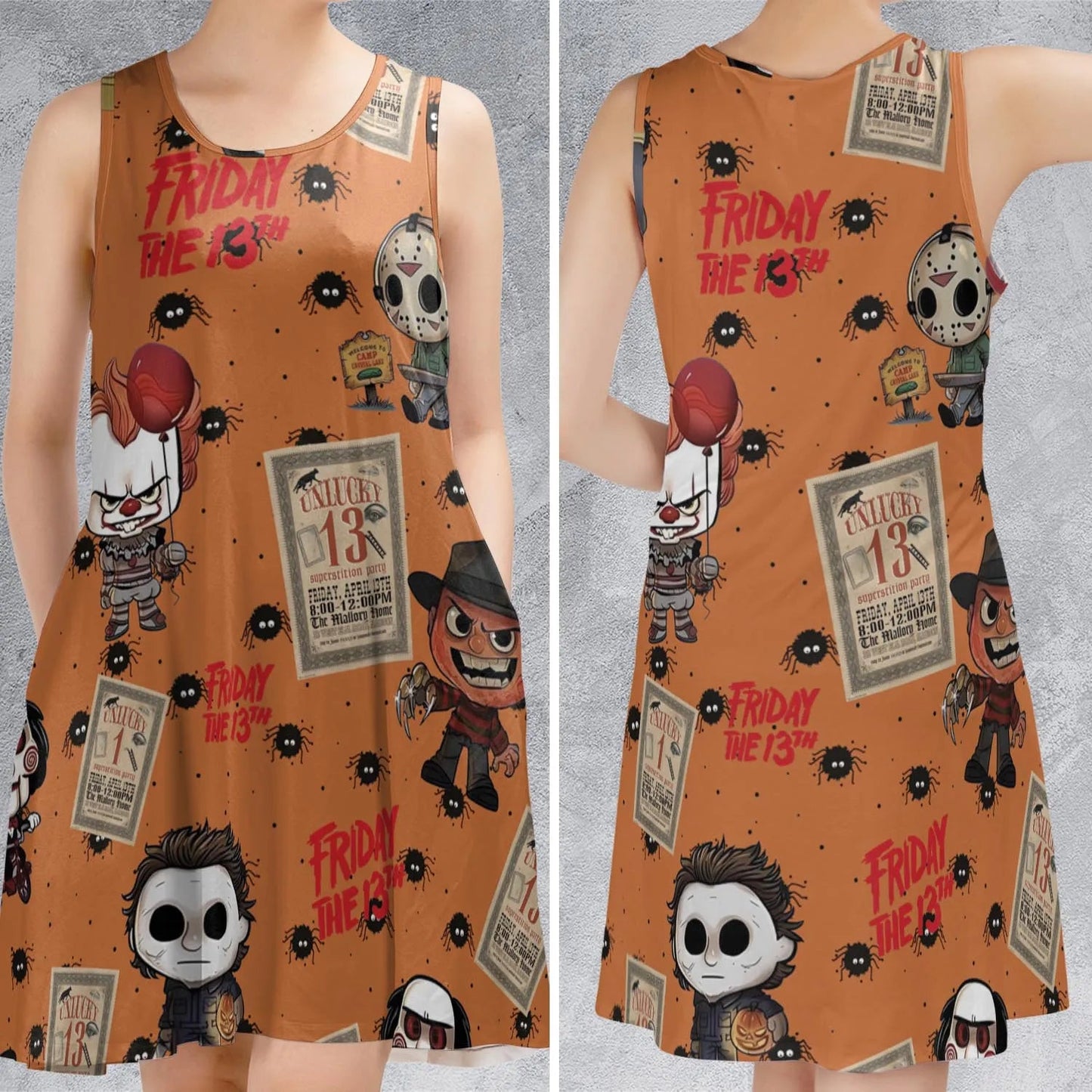 Casual Sleeveless Dress - SNFKNB5M