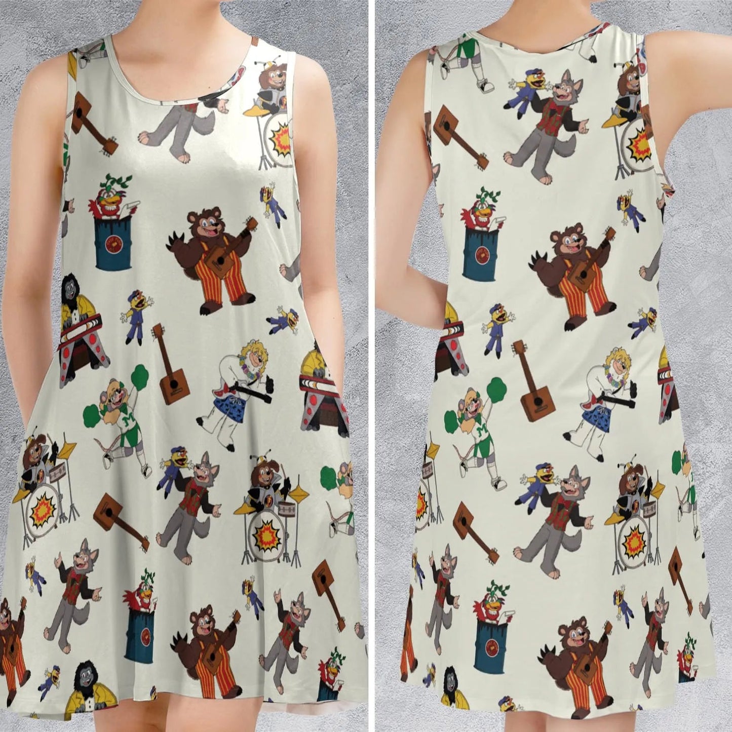 Casual Sleeveless Dress - S9H7J3NB