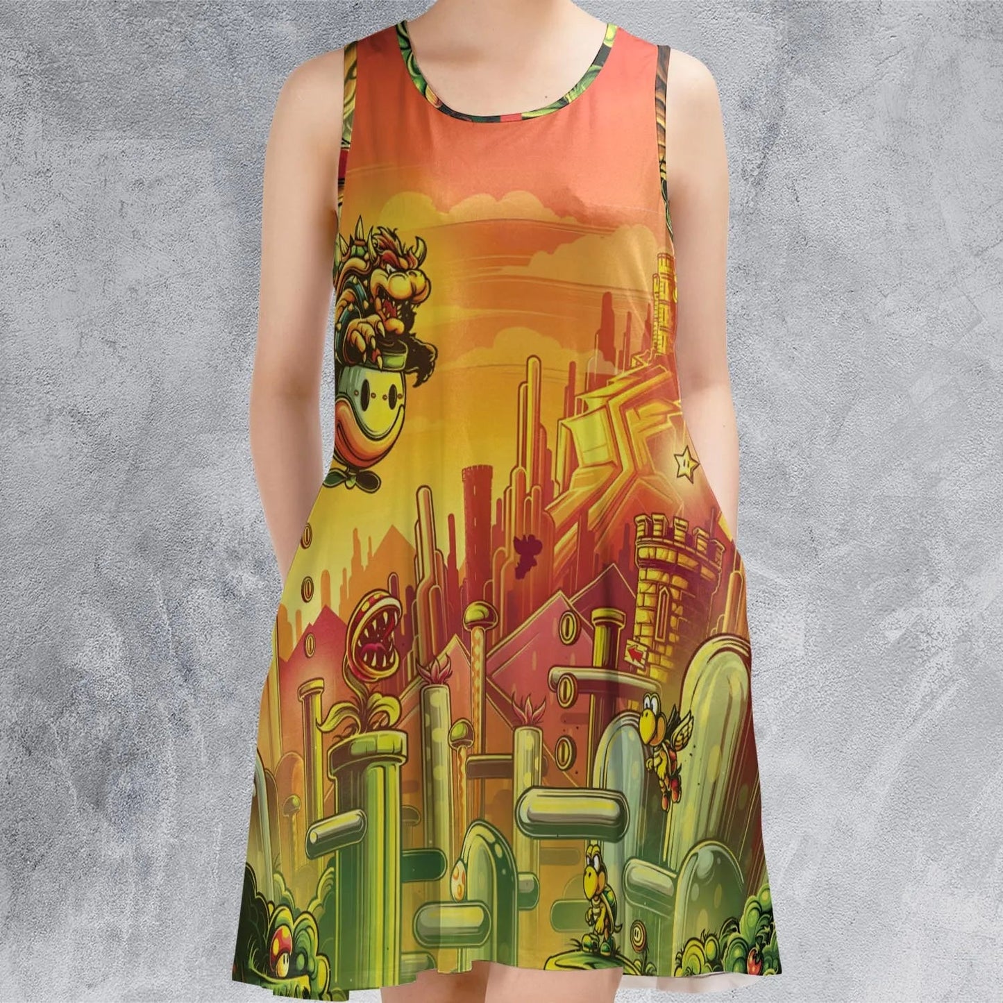 Casual Sleeveless Dress - 737T2R4Y