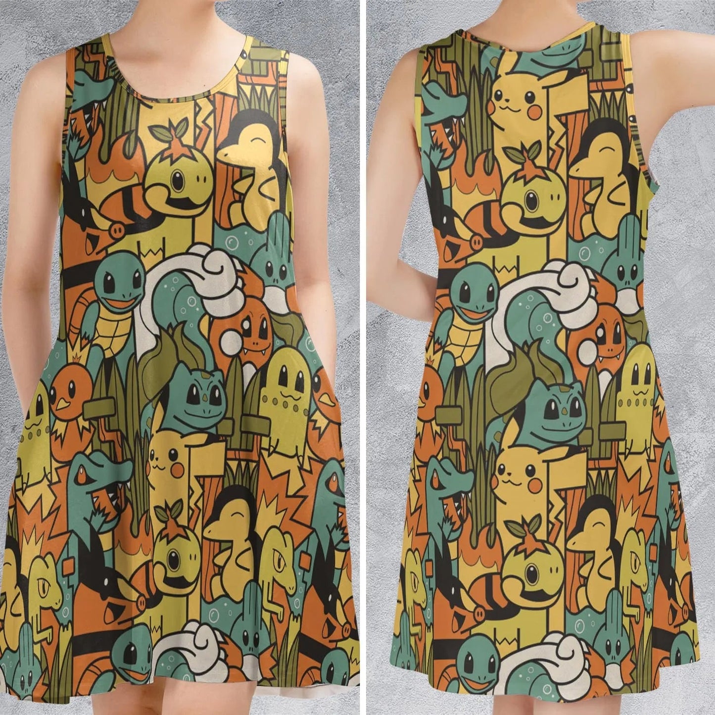 Casual Sleeveless Dress - AJS2EVCM