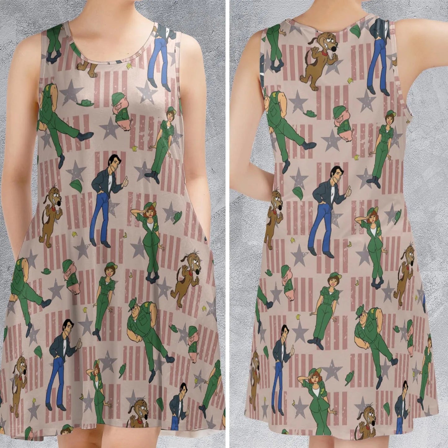 Casual Sleeveless Dress - TDWC1JZE