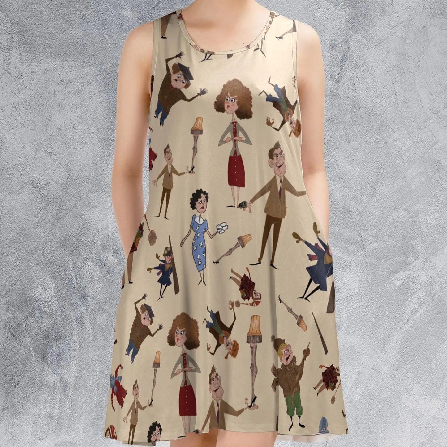 Casual Sleeveless Dress - XRKKEH3H