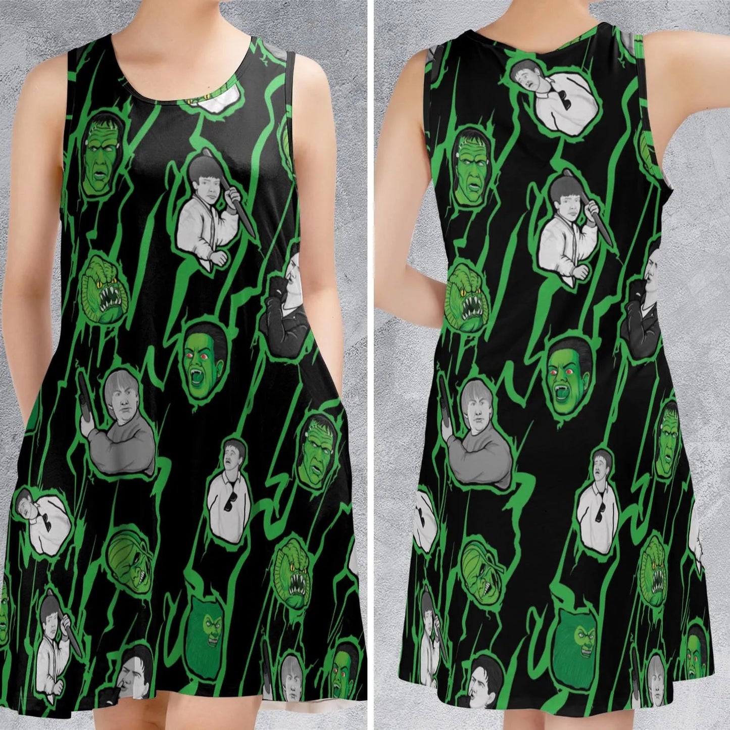 Casual Sleeveless Dress - YEHG8BZH