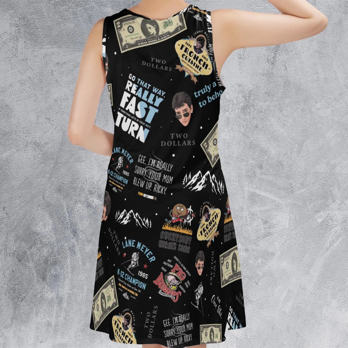 Casual Sleeveless Dress - BG1T6NRH
