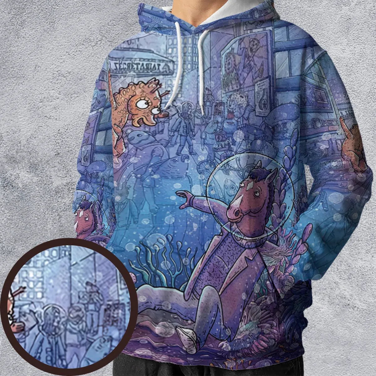 Full Print Hoodie - AZ6B93FG