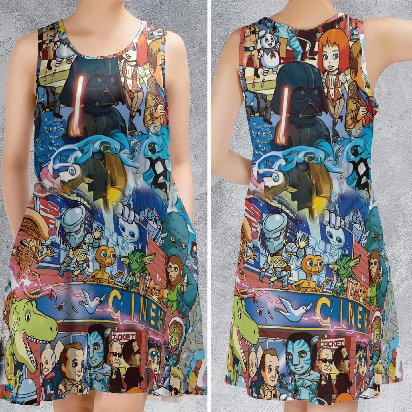 Casual Sleeveless Dress - 7QTHV3DN