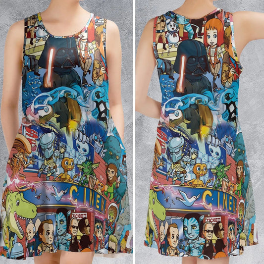 Casual Sleeveless Dress - 7QTHV3DN