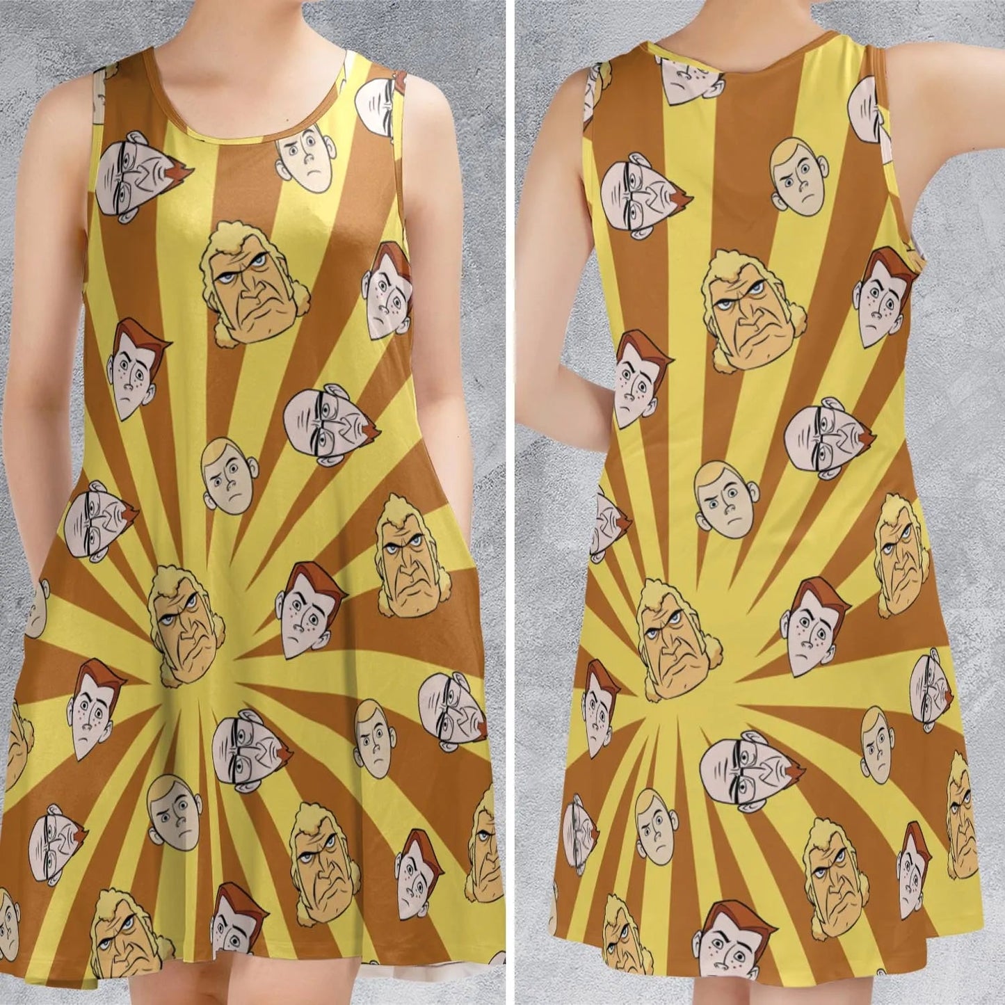 Casual Sleeveless Dress - 9LAM1UQM
