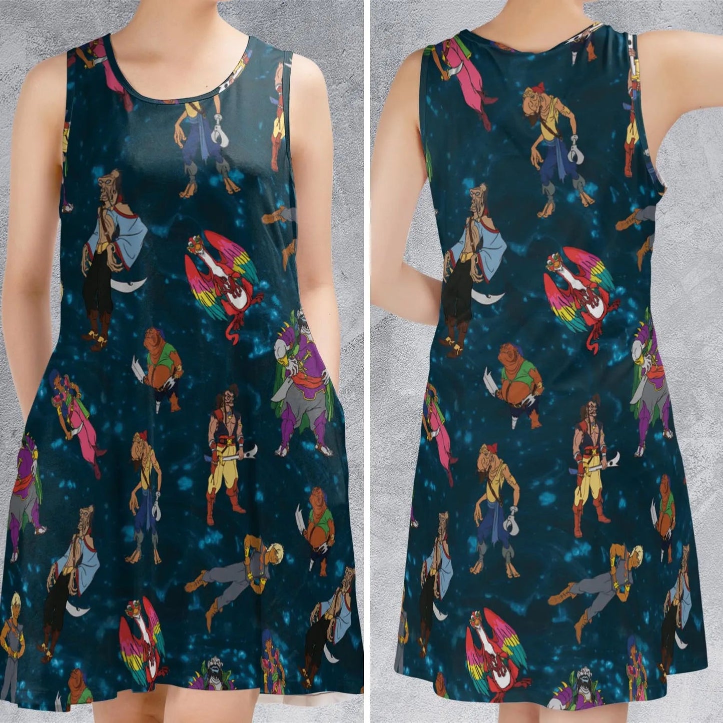 Casual Sleeveless Dress - T85GRQDA