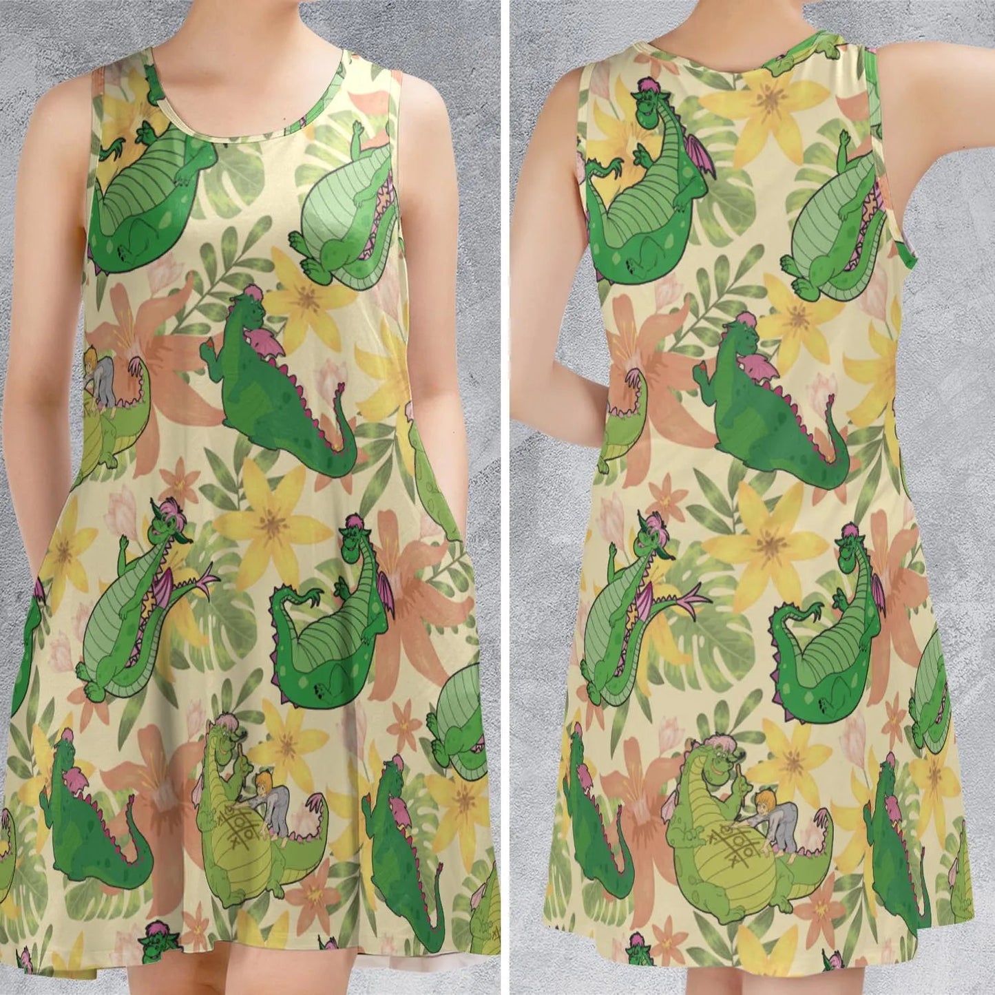 Casual Sleeveless Dress - TD8B6ZGF