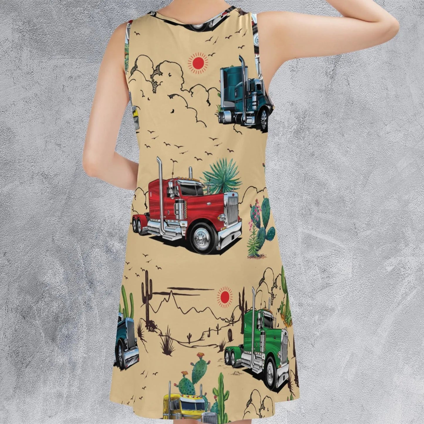 Casual Sleeveless Dress - GHTM9HXY