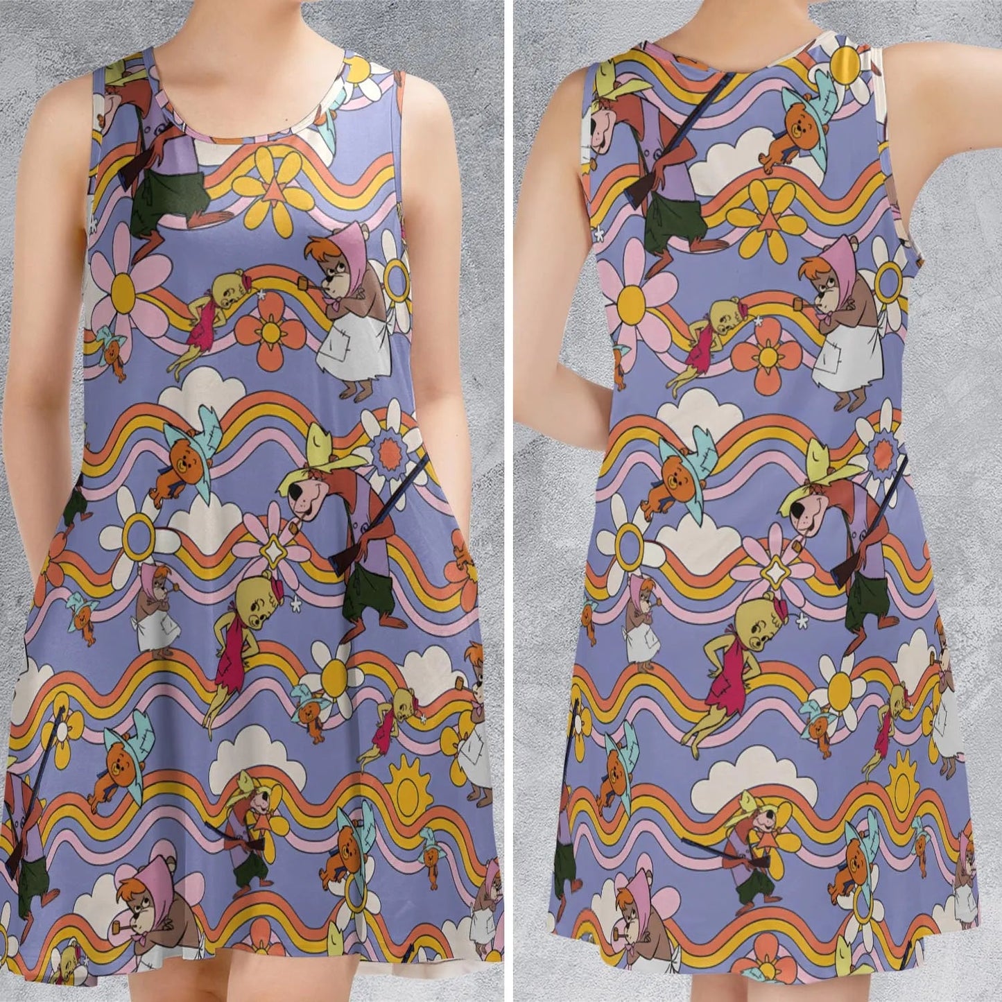 Casual Sleeveless Dress - JW1DU8PV