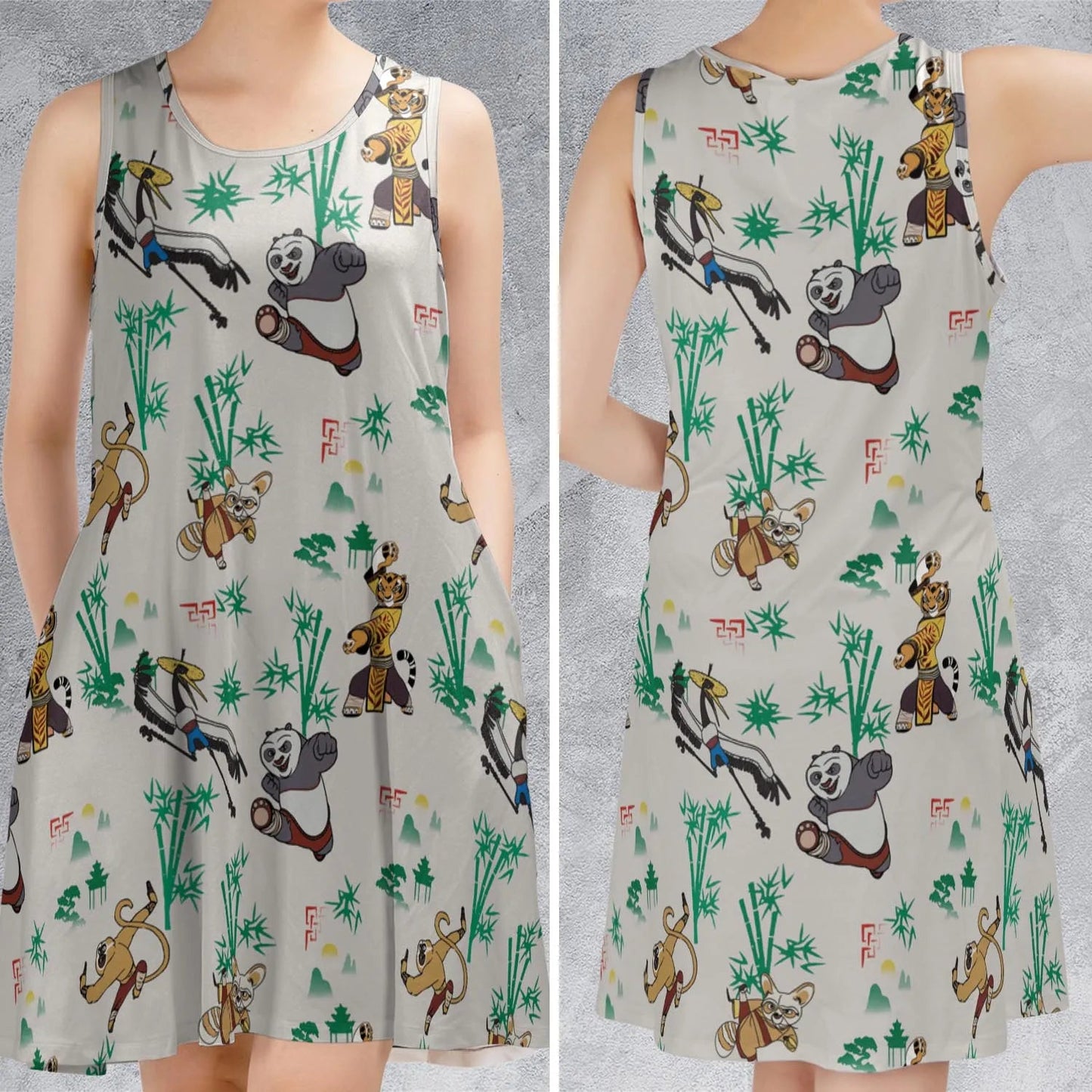 Casual Sleeveless Dress - 4LHZUF9Z