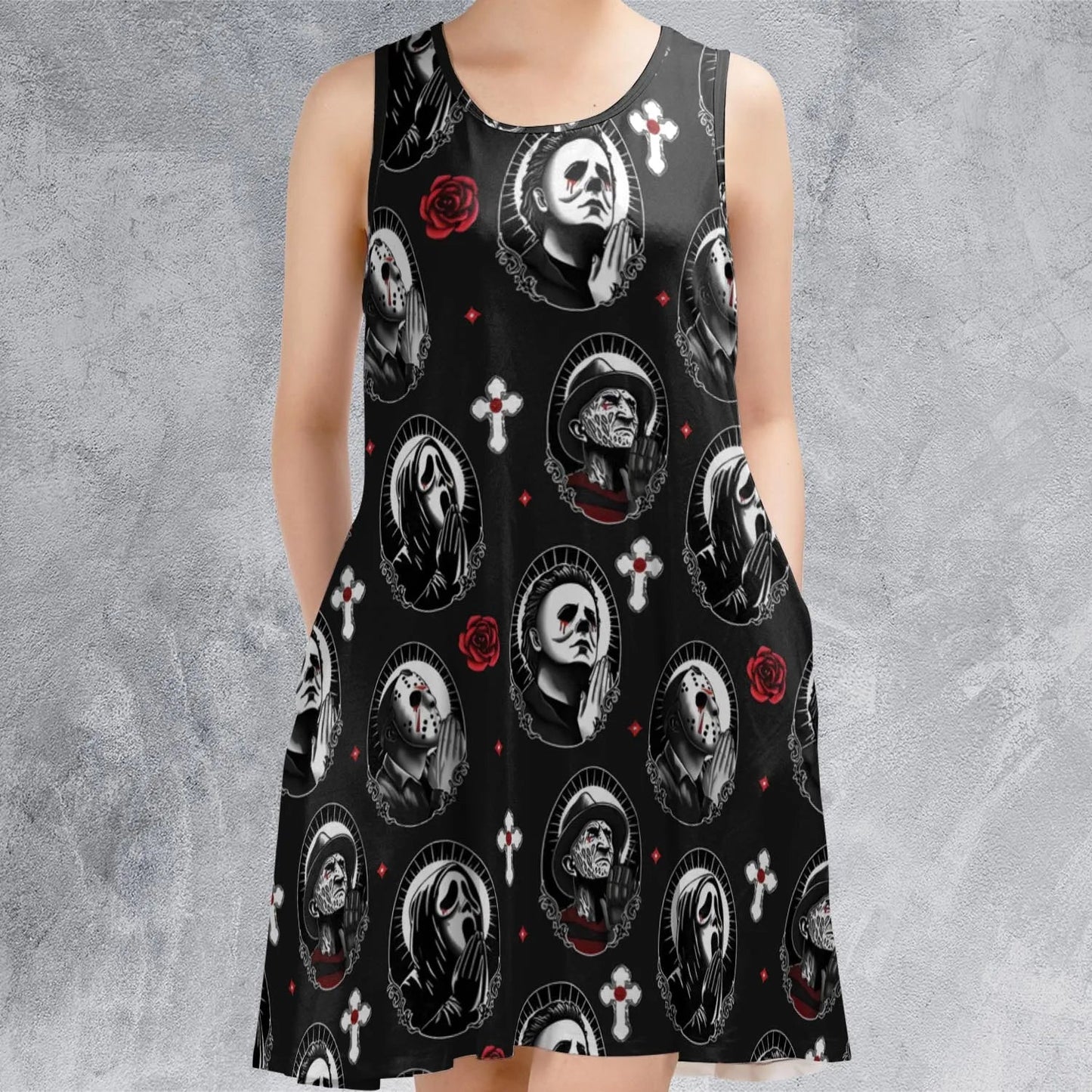 Casual Sleeveless Dress - M9W4XF5B