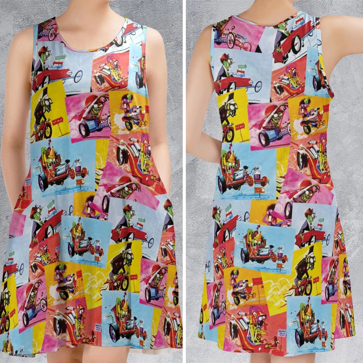 Casual Sleeveless Dress - WDKUWL48