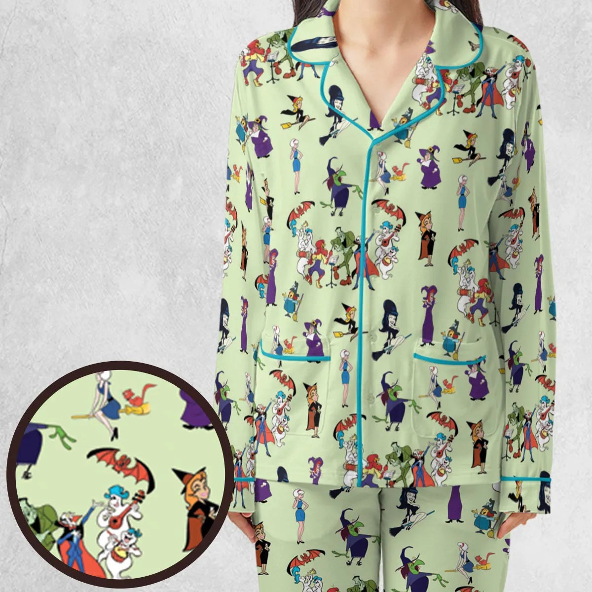 Stretch Long-Sleeve Pajamas Set - ZG9AY63R