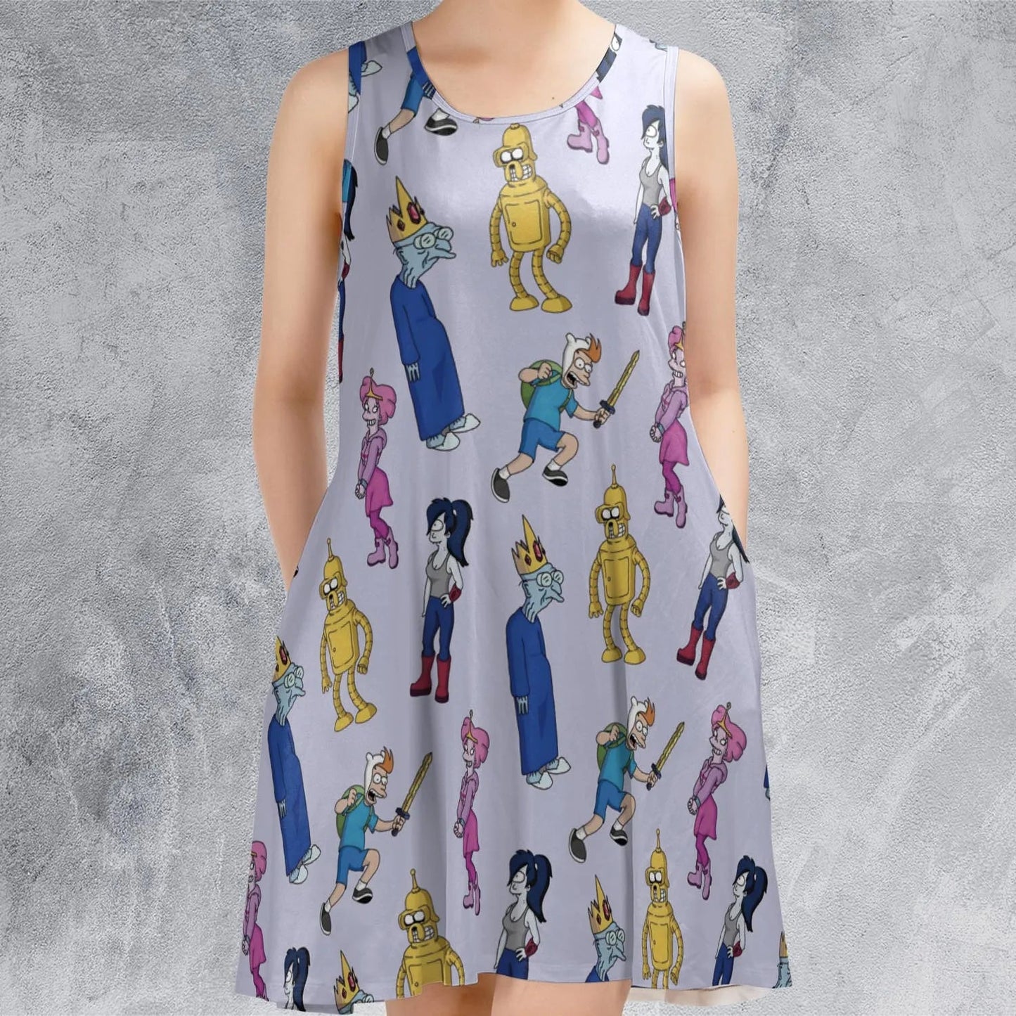 Casual Sleeveless Dress - RDL3RV3B