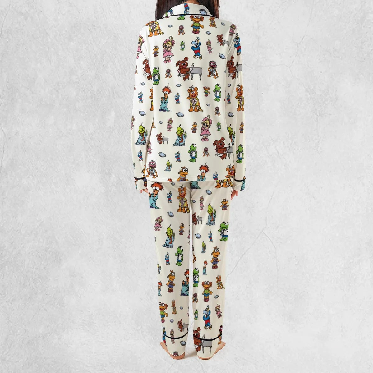 Stretch Long-Sleeve Pajamas Set - Q2CPUPYH