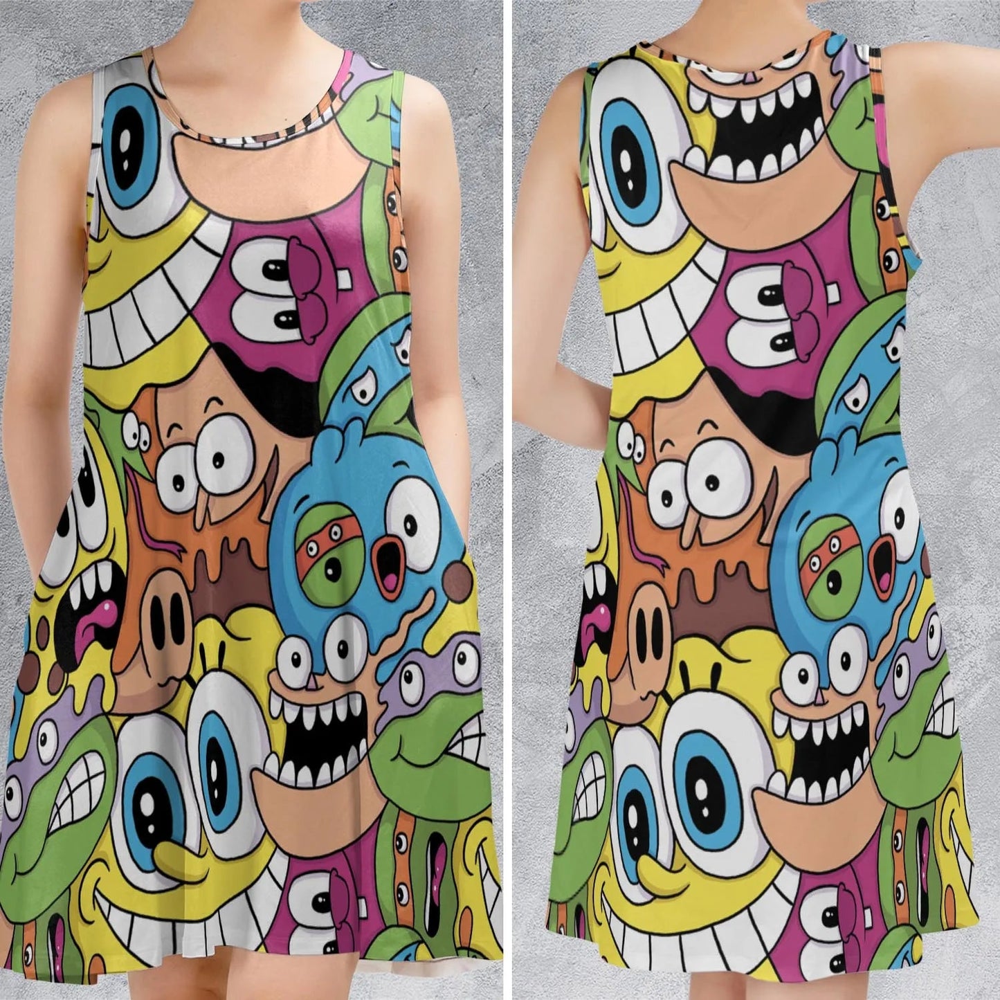 Casual Sleeveless Dress - 9AQADE7F