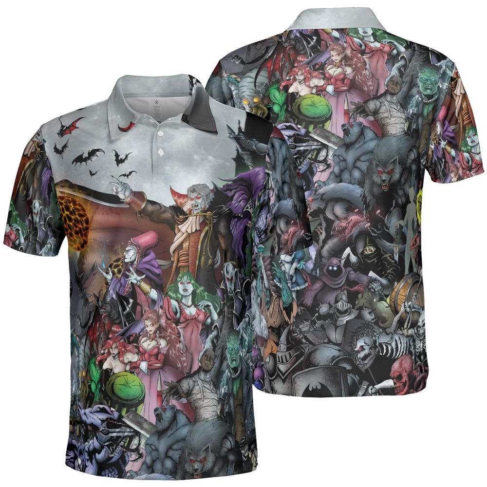 AOP Men/Women Polo Shirt - T3RL3X9Y -  - 2