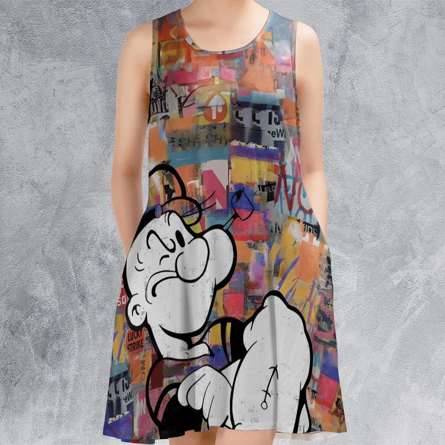 Casual Sleeveless Dress - 5JW1NY44