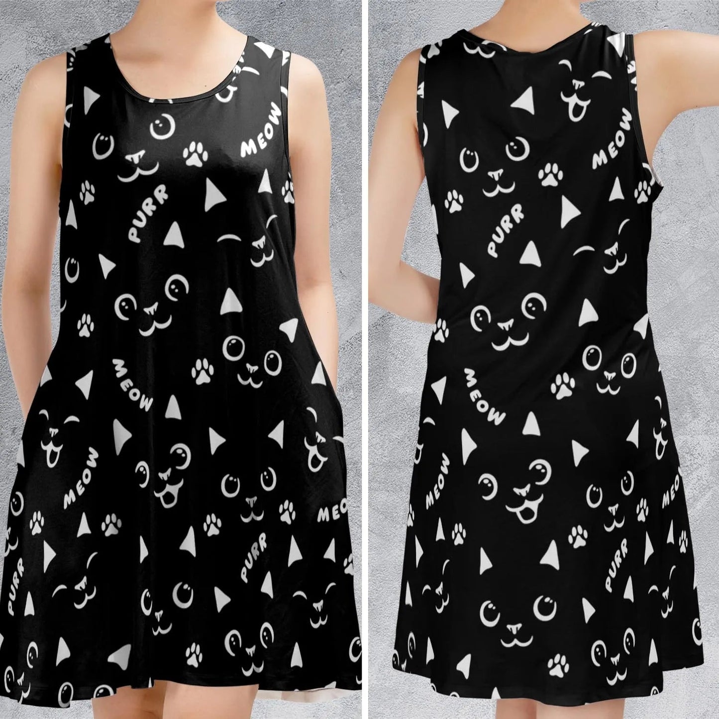 Casual Sleeveless Dress - PTEAP8E7