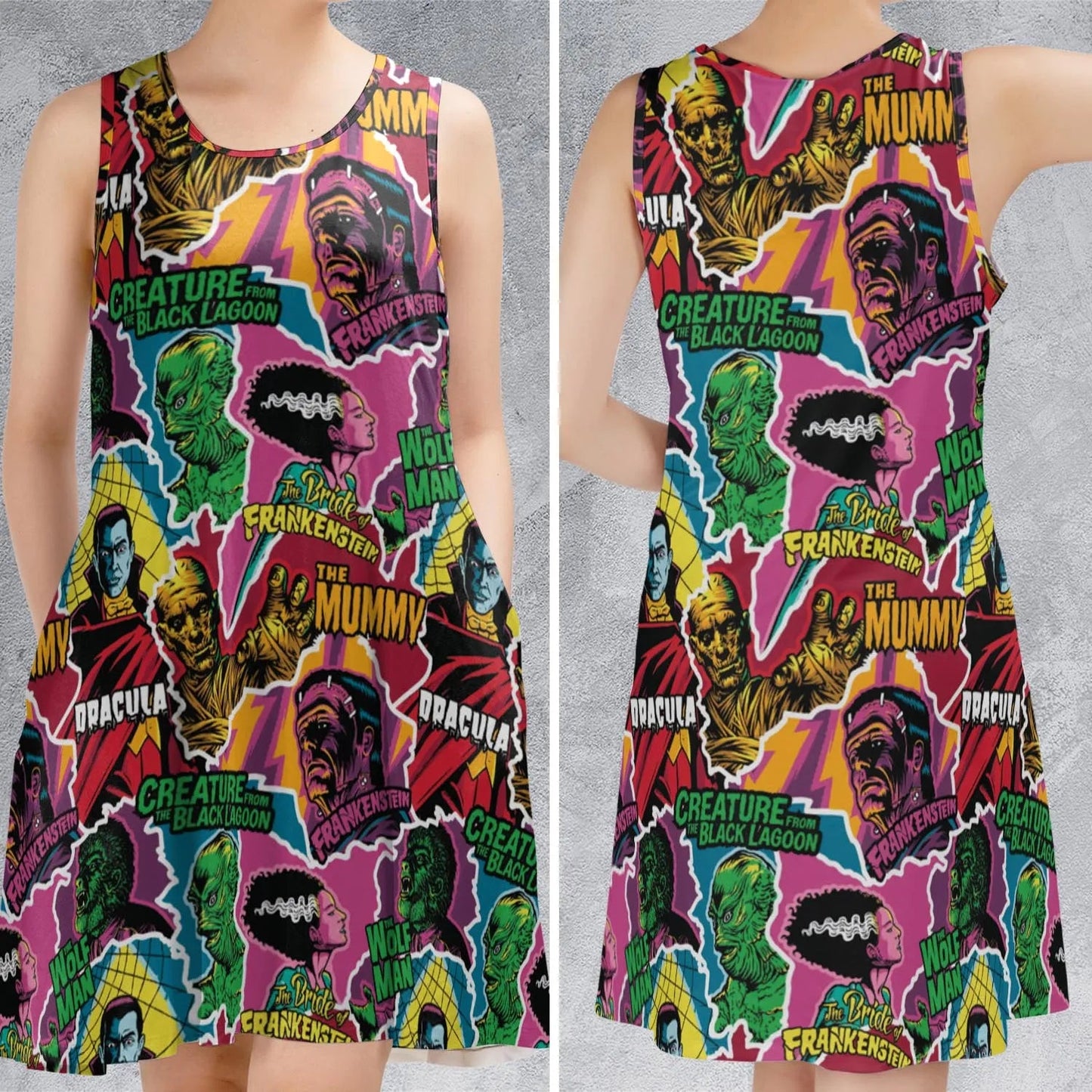 Casual Sleeveless Dress - 4BYDASD6