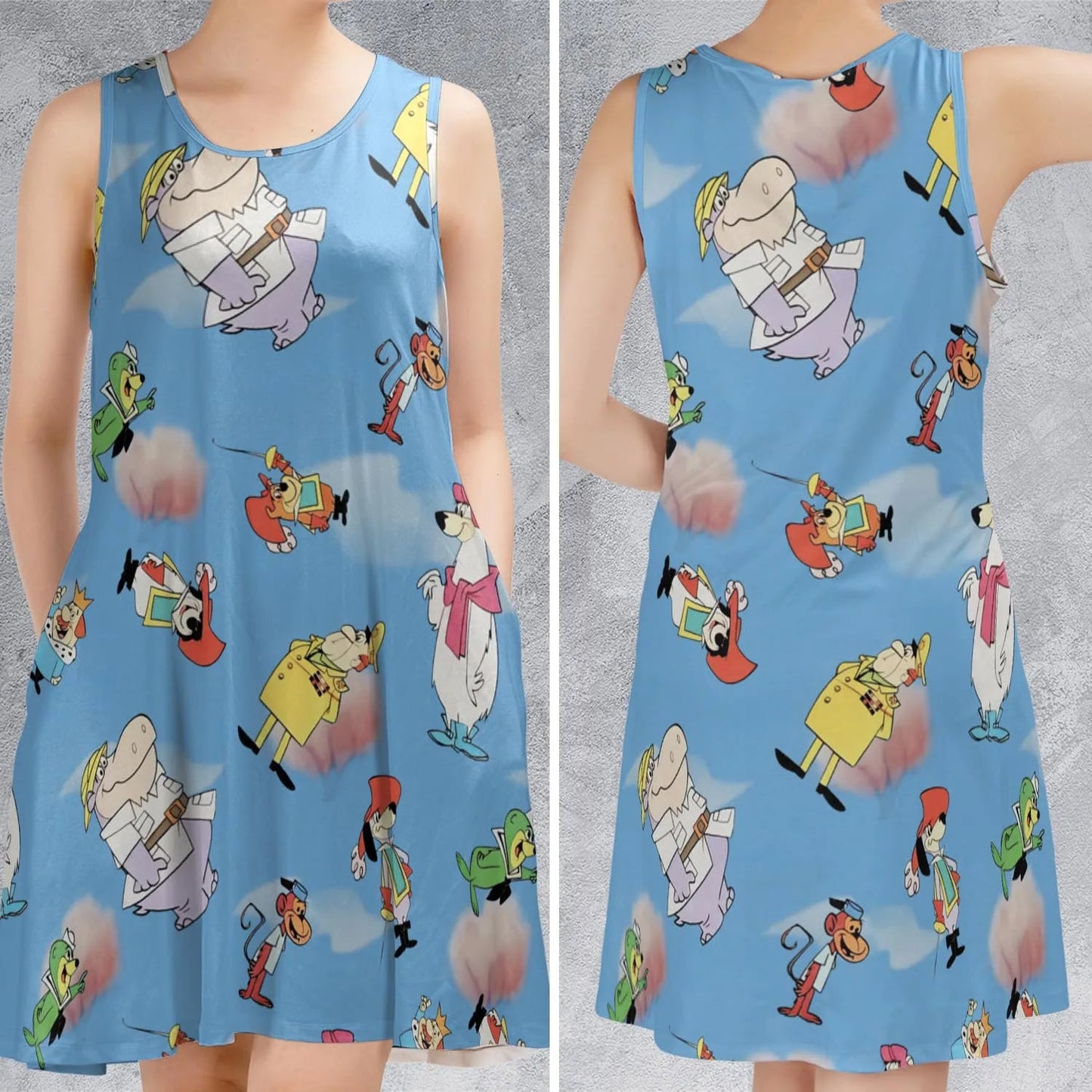 Casual Sleeveless Dress - JQ516WH2