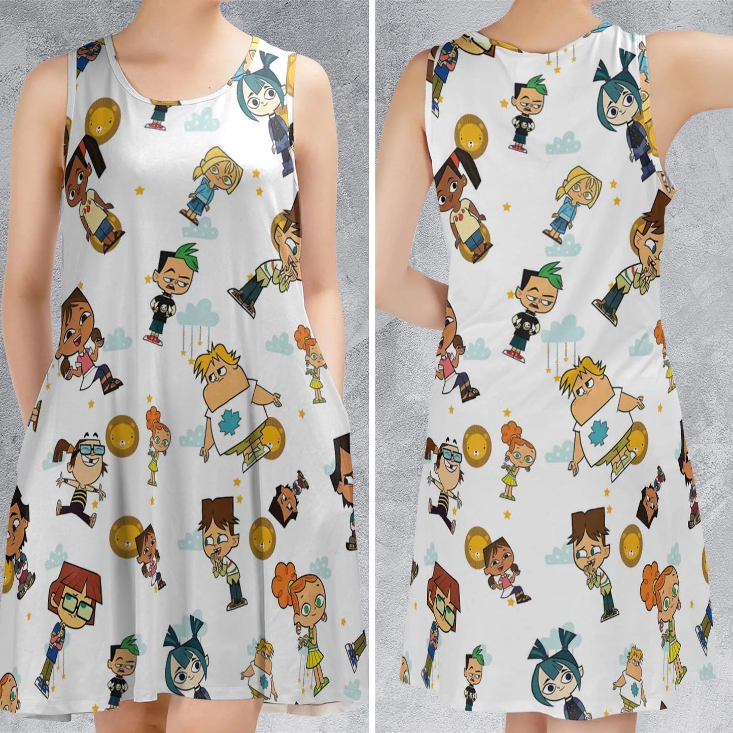 Casual Sleeveless Dress - 8K3EZPLG