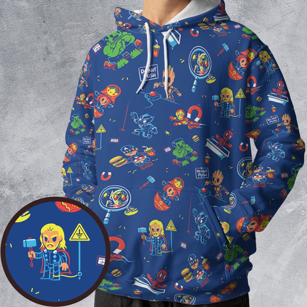 All-over Print Hoodie - KDXMDRWX -  - 1