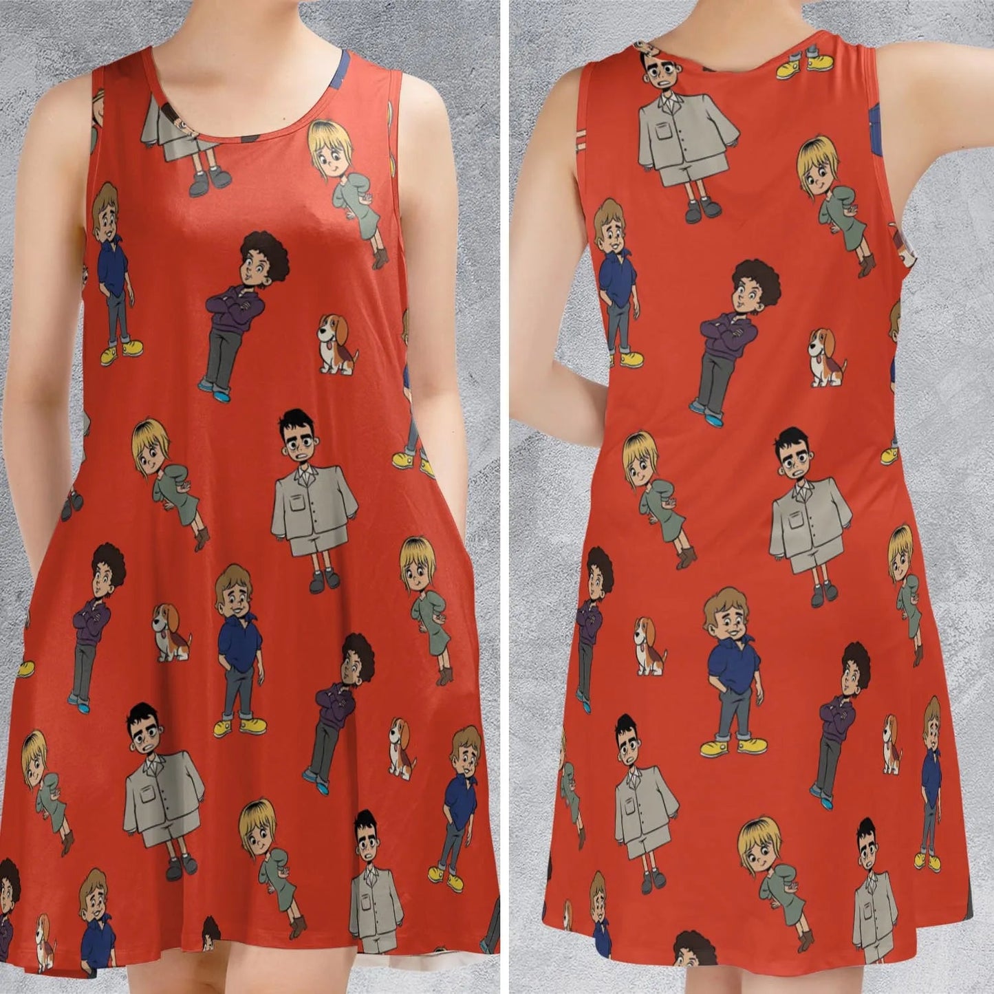 Casual Sleeveless Dress - 45LU2TMH