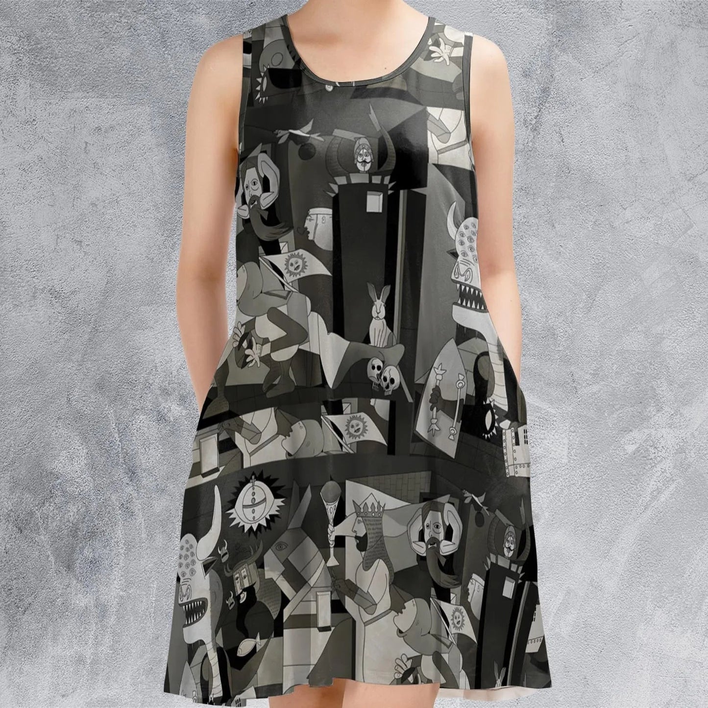 Casual Sleeveless Dress - N4Y1ZGSW