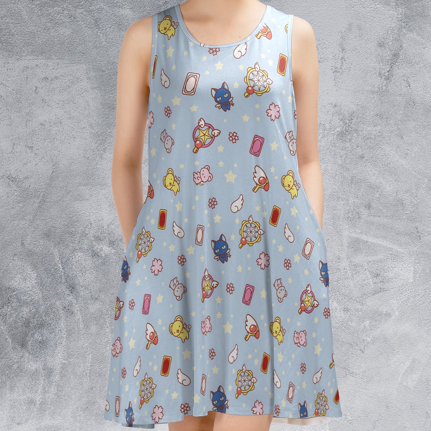 Casual Sleeveless Dress - D8CQ3HGQ