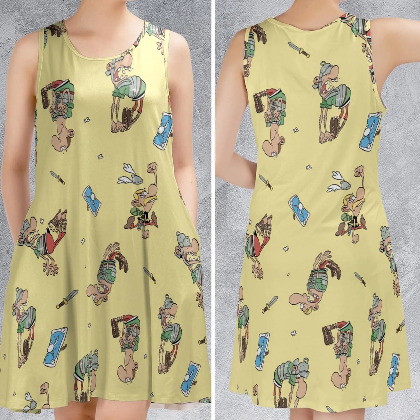Casual Sleeveless Dress - 5AB8ZL8G