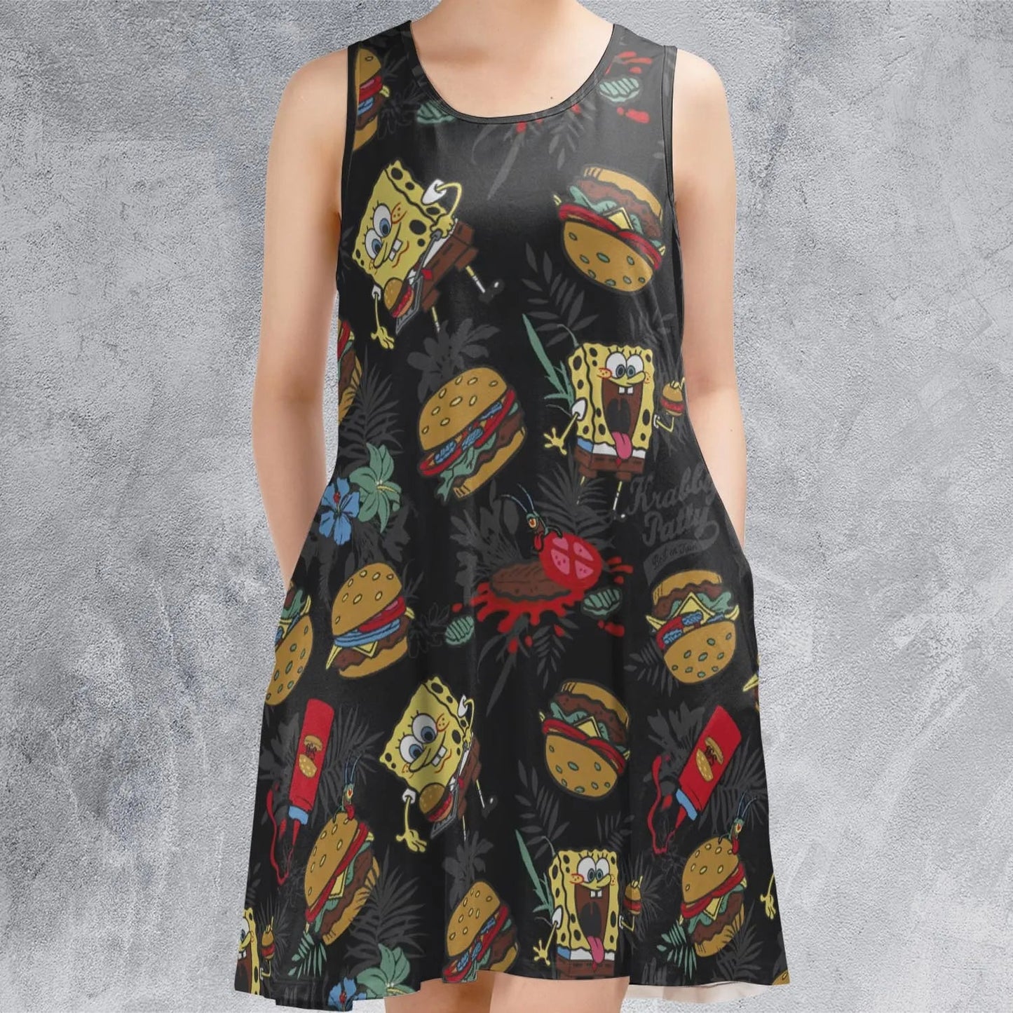 Casual Sleeveless Dress - F69YENBJ